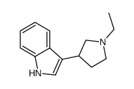 3-(1-乙基-3-吡咯烷基)-1H-吲哚 结构式
