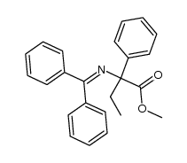 α-[(二苯亚甲基)氨基]-α-乙基苯乙酸甲酯 结构式