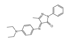 3H-Pyrazol-3-one, 4-[[4-(diethylamino)phenyl]imino]-2,4-dihydro-5-methyl-2-phenyl-, (E)- (9CI) 结构式