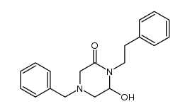 4-benzyl-6-hydroxy-1-(2-phenylethyl)piperazin-2-one 结构式