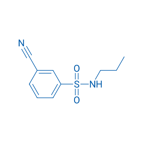 3-氰基-N-丙基苯磺酰胺 结构式