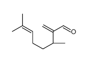 (3S)-3,7-二甲基-2-亚甲基-6-辛烯醛 结构式