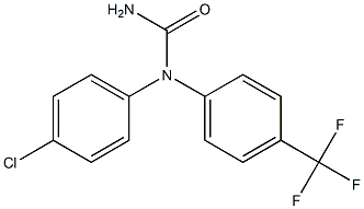 1-(4-氯苯基)-3-[4-(三氟甲基)苯基]尿素 结构式