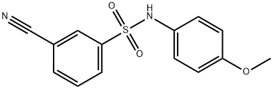 3-氰基-N-(4-甲氧基苯基)苯磺酰胺 结构式