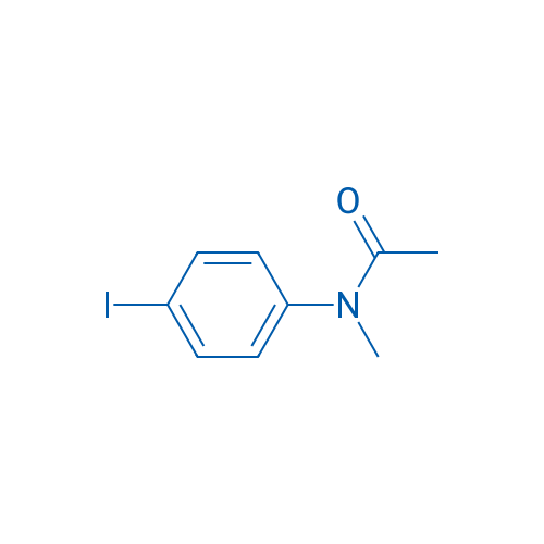 N-(4-碘苯基)-N-甲基乙酰胺 结构式
