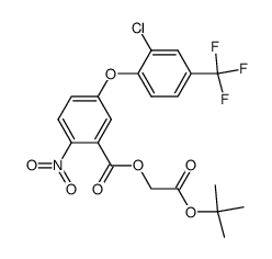 Benzoic acid, 5-[2-chloro-4-(trifluoromethyl)phenoxy]-2-nitro-, 2-(1,1-dimethylethoxy)-2-oxoethyl ester 结构式