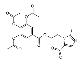 Benzoic acid, 3,4,5-tris(acetyloxy)-, 2-(2-methyl-5-nitro-1H-imidazol-1-yl)ethyl ester 结构式