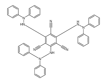 2,4,6-三(2,2-二苯肼基)-1,3,5-苯三甲腈 结构式