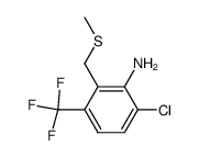 6-氯-2-[(甲硫基)甲基]-3-(三氟甲基)苯胺 结构式