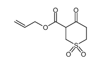 四氢-4-氧代-2H-噻喃-3-羧酸-2-丙烯-1-基酯-1,1-二氧化物 结构式