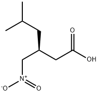 (3S)-5-甲基-3-(硝甲基)己酸 结构式