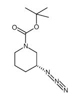 (3R)-3-叠氮基哌啶-1-羧酸叔丁酯 结构式