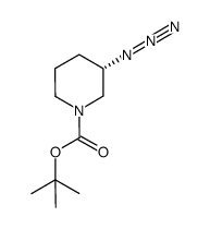 1-Piperidinecarboxylic acid, 3-azido-, 1,1-dimethylethyl ester, (3S)- 结构式