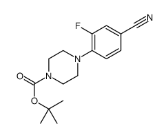 4-(4-氰基-2-氟苯基)哌嗪-1-羧酸叔丁酯 结构式