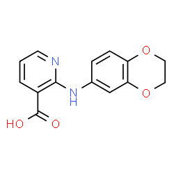 2-(2,3-二氢-1,4-苯并二氧杂环己-6-基)氨基烟酸 结构式