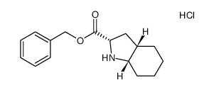 1H-Indole-2-carboxylic acid, octahydro-, phenylmethyl ester, hydrochloride (1:1), (2S,3aS,7aS)- 结构式