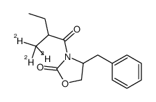 N-[2-(S)-甲基-d3-丁酰基]-4-(S)-苯甲基-2-恶唑烷酮 结构式