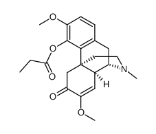Morphinan-6-one, 7,8-didehydro-3,7-dimethoxy-17-methyl-4-(1-oxopropoxy)-, (9α,13α,14α)- 结构式