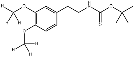 N-[2-(3,4-双(甲氧基-d3)苯乙基)]氨基甲酸叔丁酯 结构式