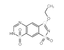 Methanimidic acid, N-[(6-chloro-1,1-dioxido-2H-1,2,4-benzothiadiazin-7-yl)sulfonyl]-, ethyl ester 结构式