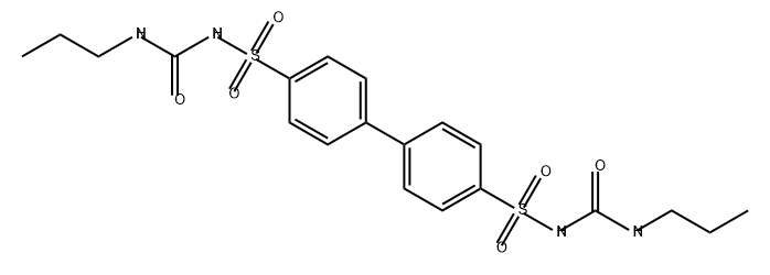 [1,1'-Biphenyl]-4,4'-disulfonamide, N4,N4'-bis[(propylamino)carbonyl]- 结构式