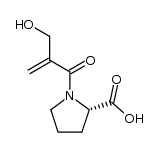 L-Proline, 1-[2-(hydroxymethyl)-1-oxo-2-propen-1-yl]- 结构式