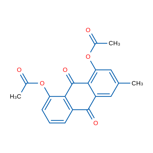 1,8-二乙酰氧基-3-甲基-9,10-蒽二酮 结构式
