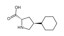 反式-4-环己基-L-脯氨酸 结构式