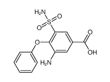 3-氨基-5-(氨基磺酰基)-4-苯氧基苯甲酸 结构式