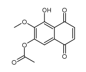7-乙酰氧基-5-羟基-6-甲氧基-1,4-萘二酮 结构式