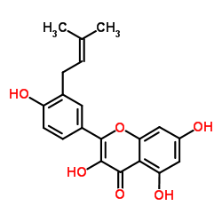 异甘草黄酮醇 结构式