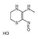5,6-二氢-3-(甲氨基)-2H-1,4-噻嗪-2-肟盐酸盐 结构式