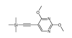 2,4-二甲氧基-5-[(三甲基硅基)乙炔基]嘧啶 结构式