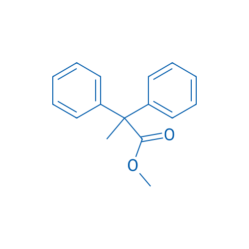 α-甲基-α-苯基苯乙酸甲酯 结构式