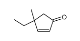4-乙基-4-甲基环戊-2-烯-1-酮 结构式