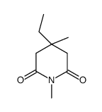 4-乙基-1,4-二甲基-2,6-哌啶二酮 结构式