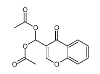 4H-1-Benzopyran-4-one, 3-[bis(acetyloxy)methyl]- 结构式