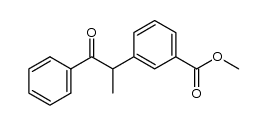 3-(1-甲基-2-氧代-2-苯基乙基)苯甲酸甲酯 结构式