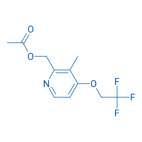 2-乙酰氧甲基-3-甲基-4-(三氟乙氧基)吡啶 结构式