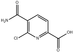 5-氨基甲酰基-6-氯吡啶-2-羧酸 结构式