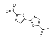 1-[2-(5-硝基-2-噻吩基)-4-噻唑基]乙酮 结构式