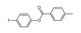对甲基苯甲酸-4-氟苯基酯 结构式