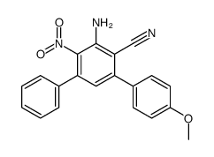 2-氨基-4-苯基-6-(4-甲氧基苯基)-3-硝基苯甲腈 结构式