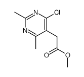 4-氯-2,6-甲基嘧啶-5-基乙酸甲酯 结构式