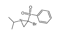 2-溴-1-异丙基-2-(苯磺酰基)氮丙啶 结构式