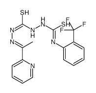 Carbonothioicdihydrazide,2-[1-(2-pyridinyl)ethylidene]-2'-[thioxo[[2-(trifluoromethyl)phenyl]amino]methyl]-(9CI) 结构式
