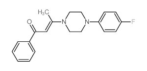 2-Buten-1-one, 3-[4-(4-fluorophenyl)-1-piperazinyl]-1-phenyl- 结构式
