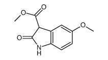 5-甲氧基-2-氧代-2,3-二氢-1H-吲哚-3-羧酸甲酯 结构式