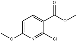 2-氯-6-甲氧基烟酸甲酯 结构式