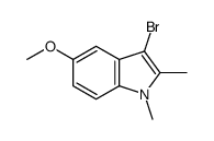 3-溴-5-甲氧基-1,2-二甲基-1H-吲哚 结构式